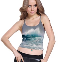 Big Storm Wave Spaghetti Strap Bra Top