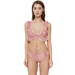 Pink-66 Low Cut Ruffle Edge Bikini Set by nateshop