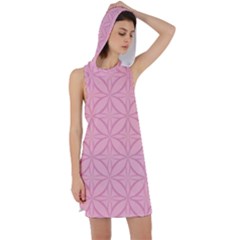 Pink-75 Racer Back Hoodie Dress