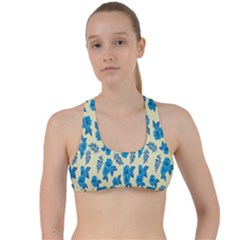 Rose-blue Criss Cross Racerback Sports Bra