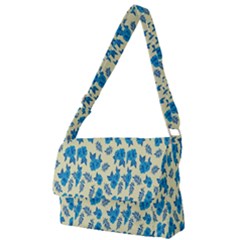 Rose-blue Full Print Messenger Bag (l)