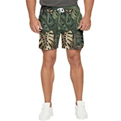 Tropical Leaves Foliage Monstera Nature Home Art Men s Runner Shorts by Jancukart