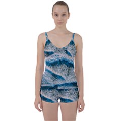 Waves Wave Nature Beach Tie Front Two Piece Tankini