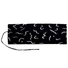 Scribbles Lines Drawing Picture Roll Up Canvas Pencil Holder (m)