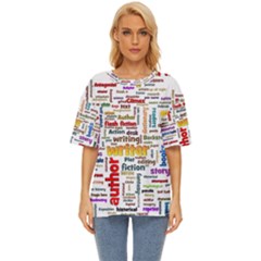 Writing Author Motivation Words Oversized Basic Tee by Semog4