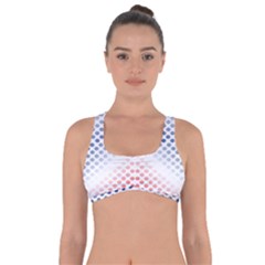 Dots-pointillism-abstract-chevron Got No Strings Sports Bra by Semog4