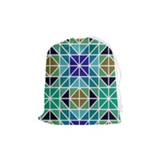 Mosaic-triangle-symmetry- Drawstring Pouch (medium)