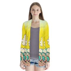 Doodle Wallpaper Artistic Surreal Drape Collar Cardigan by Salman4z