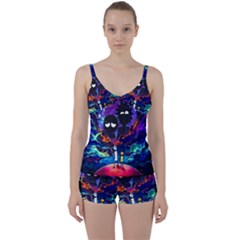 Rick And Morty In Outer Space Tie Front Two Piece Tankini by Salman4z