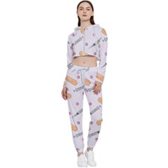 Medicine Cropped Zip Up Lounge Set by SychEva
