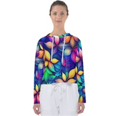 Ai Generated Artwork Leaves Nature Pattern Women s Slouchy Sweat by Jancukart