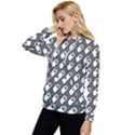 Grey And White Little Paws Women s Lightweight Drawstring Hoodie View2