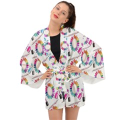 Manicure Long Sleeve Kimono