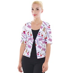 Manicure Nail Cropped Button Cardigan by SychEva