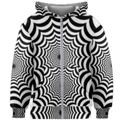 Spider Web Hypnotic Kids  Zipper Hoodie Without Drawstring by Amaryn4rt