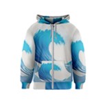 Wave Tsunami Tidal Wave Ocean Sea Water Kids  Zipper Hoodie