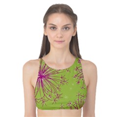 Dandelion Flower Background Nature Flora Drawing Tank Bikini Top by Uceng