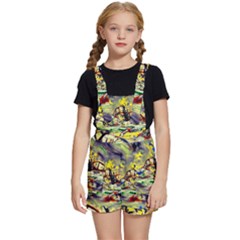 Abstract Arts Psychedelic Art Experimental Kids  Short Overalls by Uceng