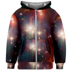 Astrology Astronomical Cluster Galaxy Nebula Kids  Zipper Hoodie Without Drawstring by danenraven