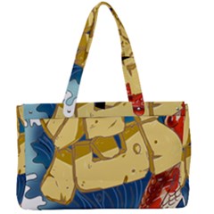 Wave Fish Koi Splash Character Carp Canvas Work Bag by Wegoenart