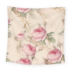 Roses-58 Square Tapestry (large)