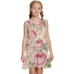 Roses-58 Kids  Sleeveless Tiered Mini Dress