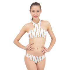 Carrot High Neck Bikini Set by SychEva