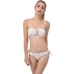 Carrot Twist Bandeau Bikini Set by SychEva