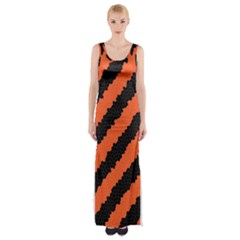 Halloween-background Thigh Split Maxi Dress