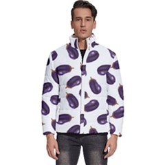 Eggplant Men s Puffer Bubble Jacket Coat by SychEva