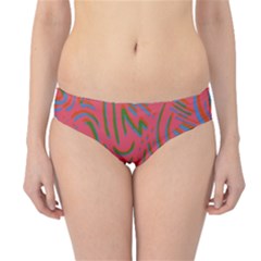 Pattern Saying Wavy Hipster Bikini Bottoms