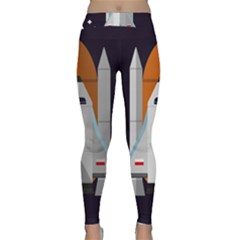 Rocket Space Universe Spaceship Classic Yoga Leggings by Salman4z