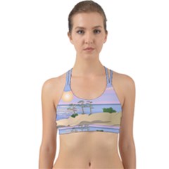 Vacation Island Sunset Sunrise Back Web Sports Bra by Salman4z