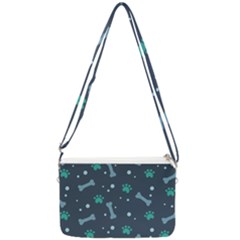 Bons Foot Prints Pattern Background Double Gusset Crossbody Bag by Salman4z