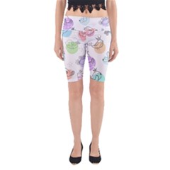 Cartoon Bird Cute Doodle Bird Yoga Cropped Leggings