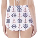 Nautical Seamless Pattern High-Waisted Bikini Bottoms View2