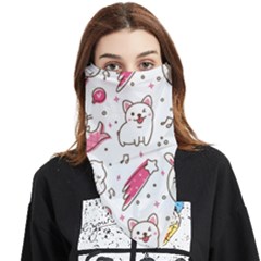 Cute Animal Seamless Pattern Kawaii Doodle Style Face Covering Bandana (triangle) by Salman4z
