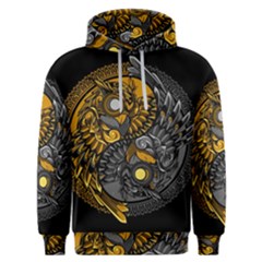 Yin-yang-owl-doodle-ornament-illustration Men s Overhead Hoodie by Salman4z