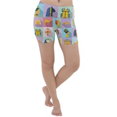 Egypt-icons-set-flat-style Lightweight Velour Yoga Shorts by Salman4z