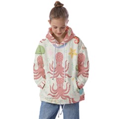 Underwater-seamless-pattern-light-background-funny Kids  Oversized Hoodie by Salman4z