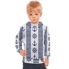 Nautical-seamless-pattern-vector-illustration Kids  Hooded Pullover