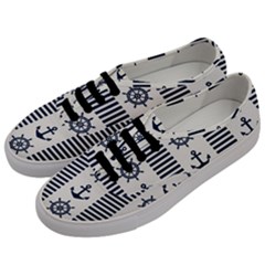 Nautical-seamless-pattern-vector-illustration Men s Classic Low Top Sneakers by Salman4z
