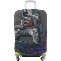 Illustration-astronaut-cosmonaut-paying-skateboard-sport-space-with-astronaut-suit Luggage Cover (large) by Salman4z