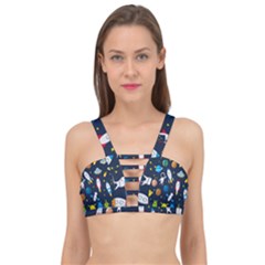 Big-set-cute-astronauts-space-planets-stars-aliens-rockets-ufo-constellations-satellite-moon-rover-v Cage Up Bikini Top by Salman4z