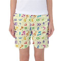 Seamless-pattern-musical-note-doodle-symbol Women s Basketball Shorts by Salman4z