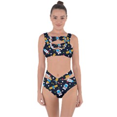 Seamless-adventure-space-vector-pattern-background Bandaged Up Bikini Set 