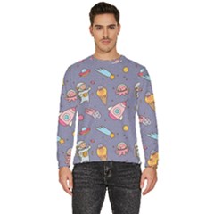 Outer-space-seamless-background Men s Fleece Sweatshirt by Salman4z