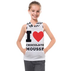 I Love Chocolate Mousse Kids  Sleeveless Hoodie by ilovewhateva