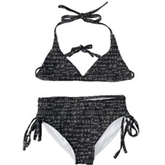 Math-equations-formulas-pattern Kids  Classic Bikini Set