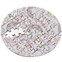 Seamless-pattern-with-cute-rabbit-character Wooden Puzzle Round View3